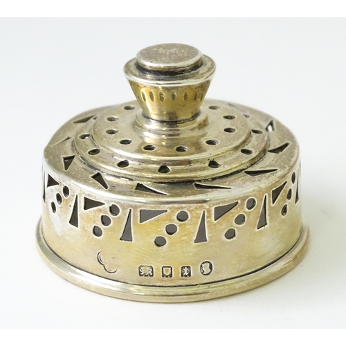 337 - An Art Deco silver caster, hallmarked London 1934 with jubilee mark, maker Goldsmiths silversmiths C... 