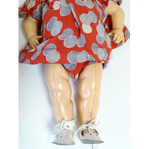 863 - Toys: Two 20thC German Schildkrot plastic dolls with articulated arms and legs. Together with a Fren... 