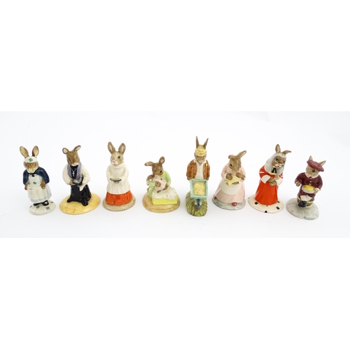 210 - A quantity of Royal Doulton Bunnykins models to include Nurse Bunnykins, Vicar Bunnykins, Chior Sing... 