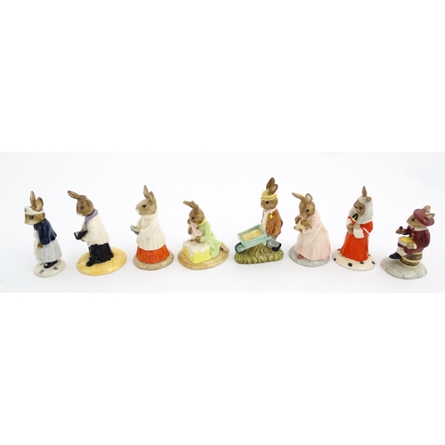 210 - A quantity of Royal Doulton Bunnykins models to include Nurse Bunnykins, Vicar Bunnykins, Chior Sing... 