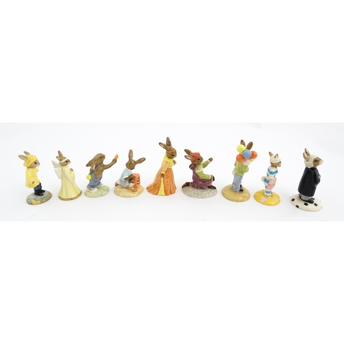 210 - A quantity of Royal Doulton Bunnykins models to include Nurse Bunnykins, Vicar Bunnykins, Chior Sing... 