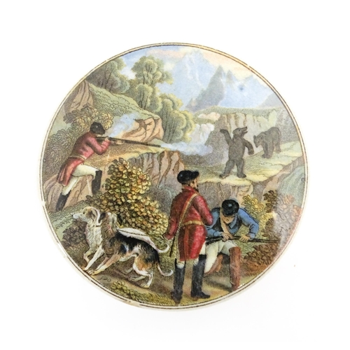 212 - A quantity of Prattware pot lids to include The Bear Pit, Bears at School, Bears on Rocks, The Villa... 