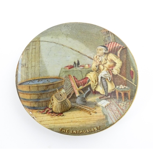 214 - A quantity of Prattware pot lids to include F. M. Lord Raglan & General Canrobert, I Consent She Rep... 