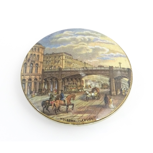 215 - A quantity of Prattware pot lids to include Holborn Viaduct, Dr Johnson, The Times, No by Heavens Ex... 