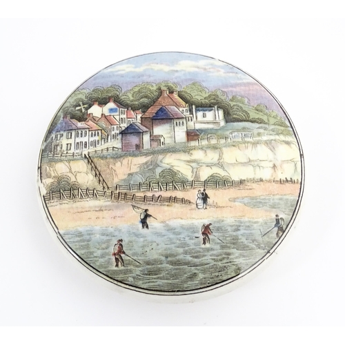 215 - A quantity of Prattware pot lids to include Holborn Viaduct, Dr Johnson, The Times, No by Heavens Ex... 