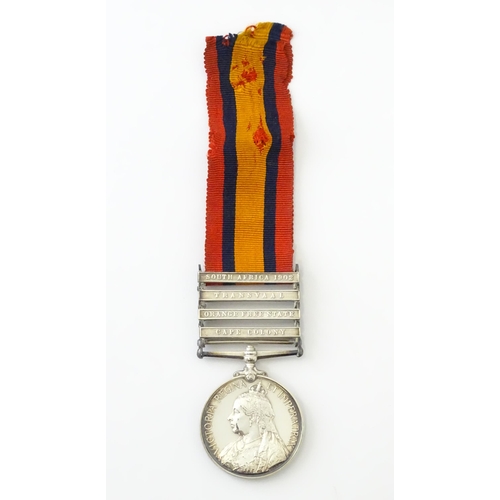 837 - Militaria , Boer War : a Queen's South Africa medal awarded to 6367 Pte H. Webb, Yorkshire Regiment,... 