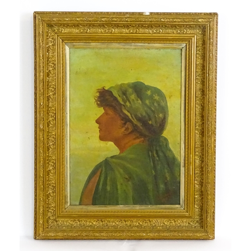 1670 - D. Sennane, Early 20th century, Italian School, Oil on canvas, An Italian Fisher Girl. Signed and da... 