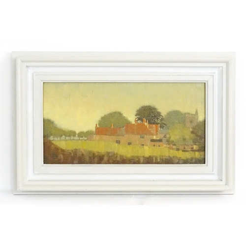 1681 - B. B. Nutt, 20th century, Oil on board, A view of the village of Calverton in Nottinghamshire. Signe... 