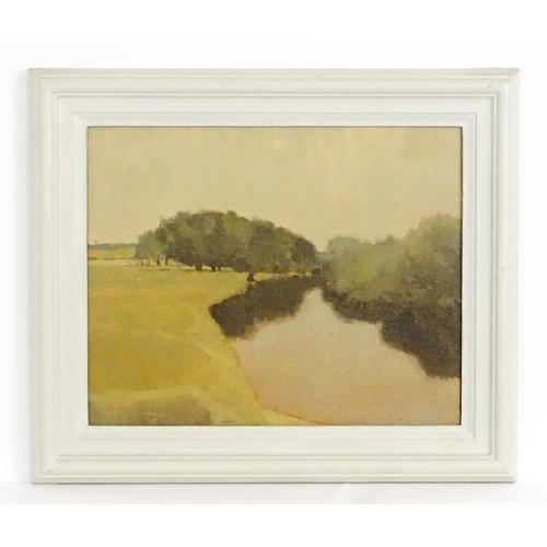 1682 - B. B. Nutt, 20th century, Oil on board, The River Ouse at Stanton Low in Buckinghamshire. Ascribed v... 