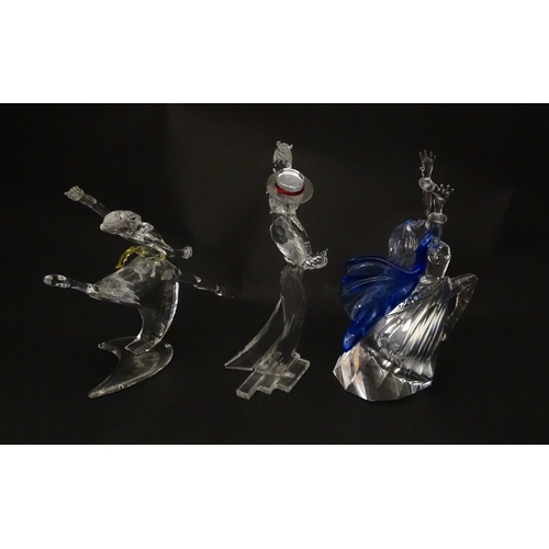 307 - Three Swarovski crystal figures from the Magic of the Dance trilogy comprising Anna, Antonio and Isa... 