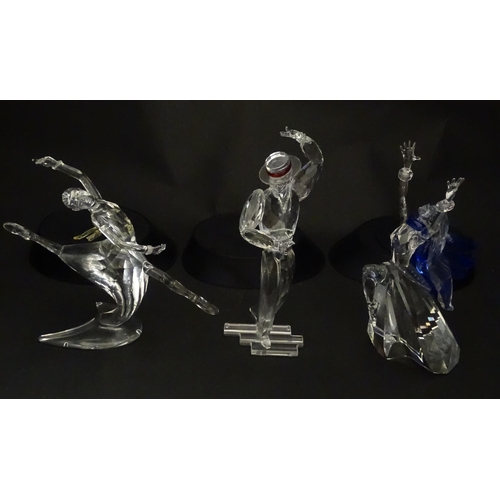 307 - Three Swarovski crystal figures from the Magic of the Dance trilogy comprising Anna, Antonio and Isa... 