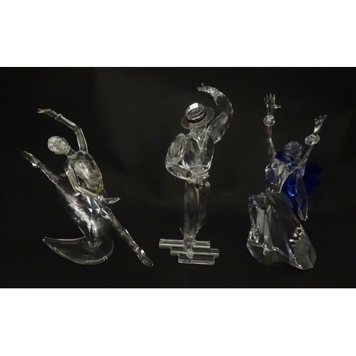 307 - Three Swarovski crystal figures from the Magic of the Dance trilogy comprising Anna, Antonio and Isa... 