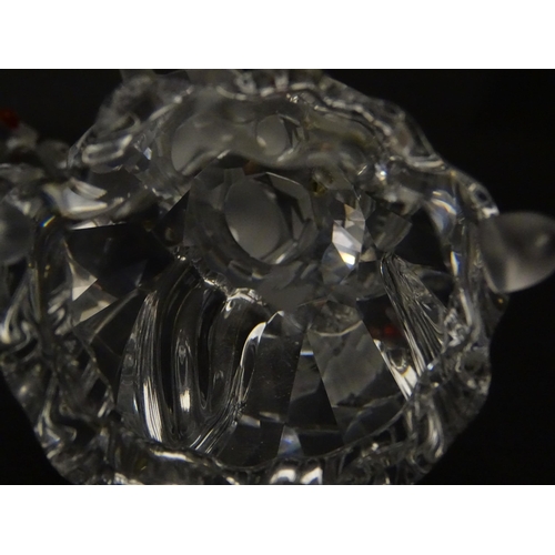 301 - Three Swarovski crystal figures from the Masquerade trilogy, Harlequin, Columbine and Pierrot, with ... 
