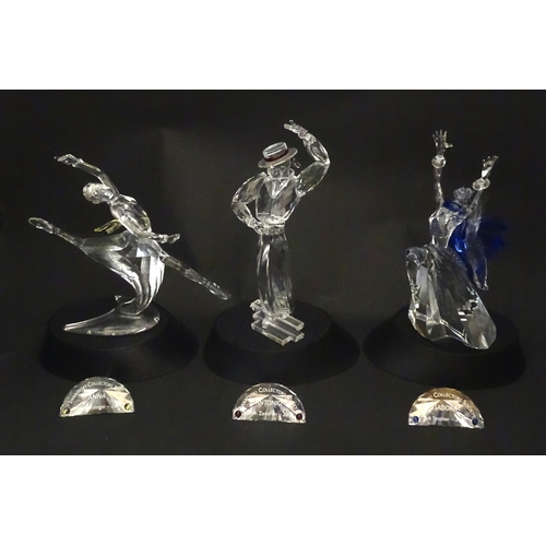 307 - Three Swarovski crystal figures from the Magic of the Dance trilogy comprising Anna, Antonio and Isa... 