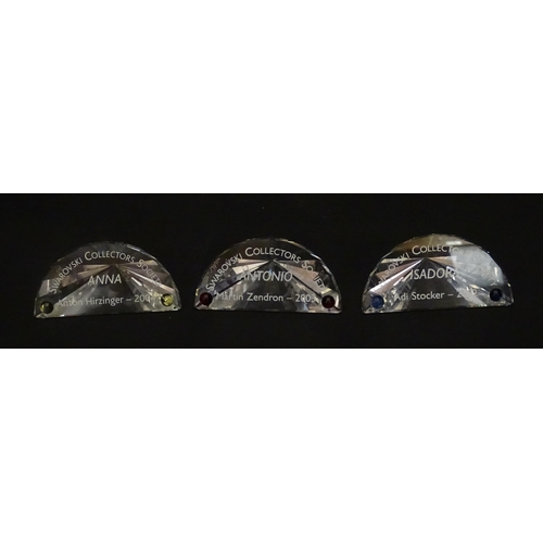 307 - Three Swarovski crystal figures from the Magic of the Dance trilogy comprising Anna, Antonio and Isa... 