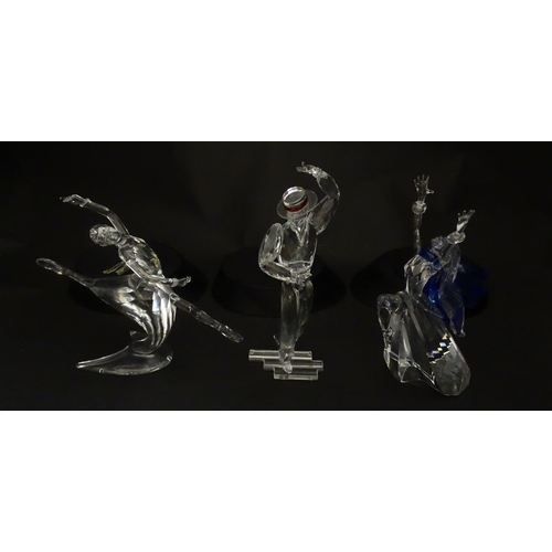 307 - Three Swarovski crystal figures from the Magic of the Dance trilogy comprising Anna, Antonio and Isa... 