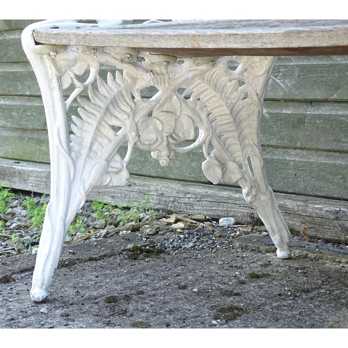 816 - Garden / Architectural : A cast aluminium garden bench in the manner of the Coalbrookdale fern patte... 