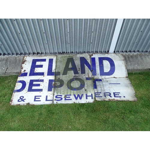 818 - Brentnall & Cleland Coal Merchants : A large advertising enamel sign for Brentnall & Cleland Coal Or... 