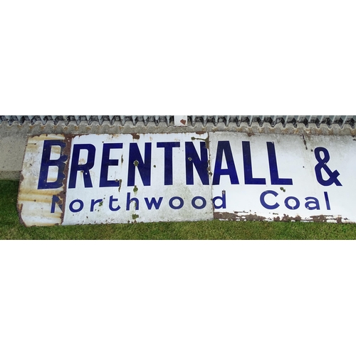 818 - Brentnall & Cleland Coal Merchants : A large advertising enamel sign for Brentnall & Cleland Coal Or... 