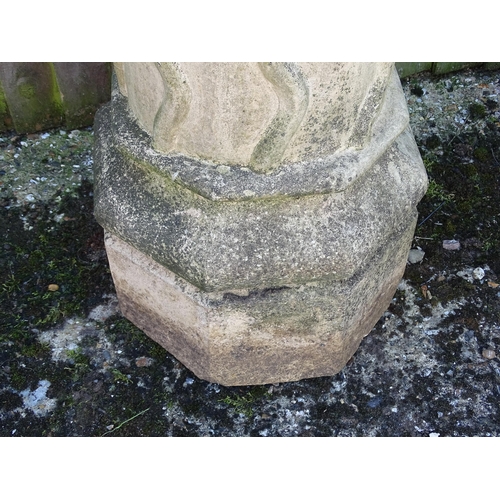 826 - Garden / Architectural: a 19thC Doulton Lambeth stoneware chimney pot, approx 44