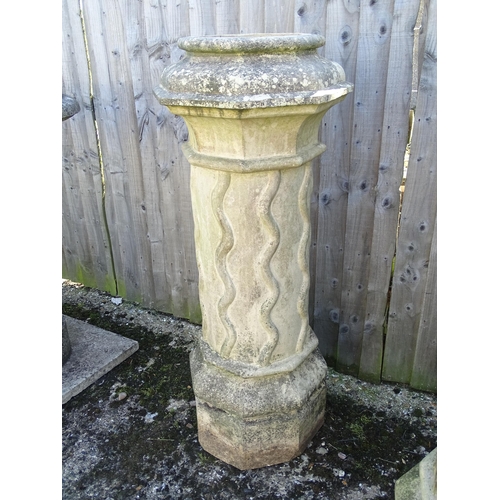 826 - Garden / Architectural: a 19thC Doulton Lambeth stoneware chimney pot, approx 44