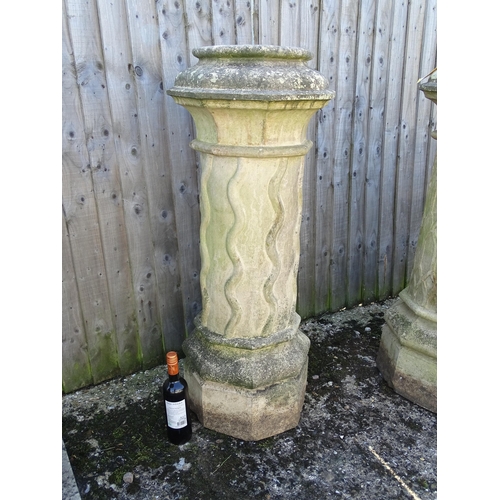 826 - Garden / Architectural: a 19thC Doulton Lambeth stoneware chimney pot, approx 44