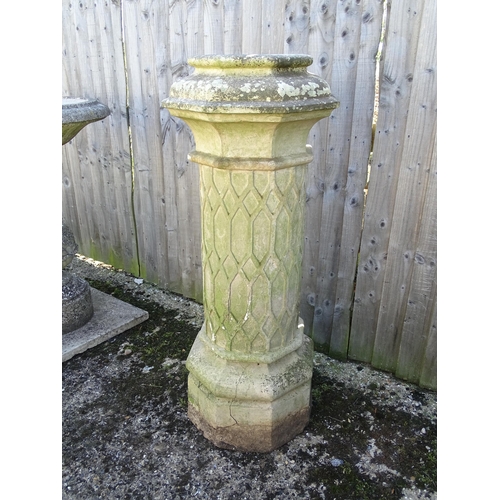 827 - Garden / Architectural: a 19thC Doulton Lambeth stoneware chimney pot. Approx. 44