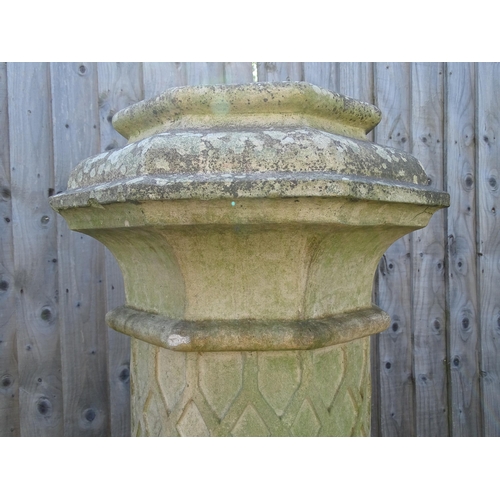 827 - Garden / Architectural: a 19thC Doulton Lambeth stoneware chimney pot. Approx. 44