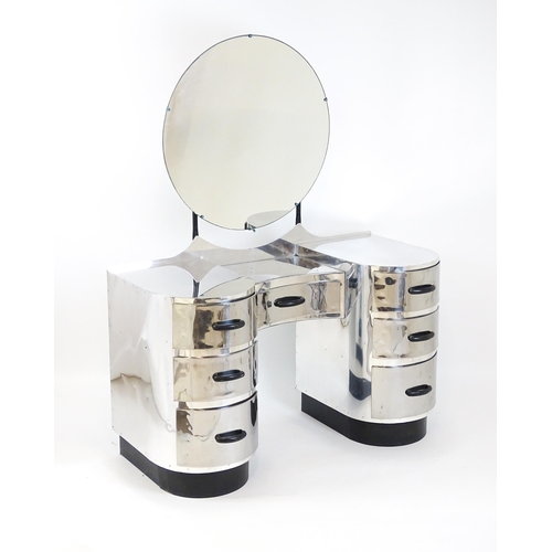 1644 - An Art Deco Hawker Aviation aluminium dressing table. Approx. 60