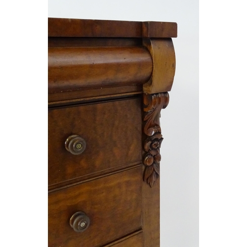 1618 - A Victorian North Country chest of drawers of large proportions, the chest having a cushion drawer a... 