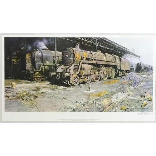 1933 - After David Shepherd (1931-2017), Signed railway / train print, Nine Elms - The Last Hours. Signed i... 