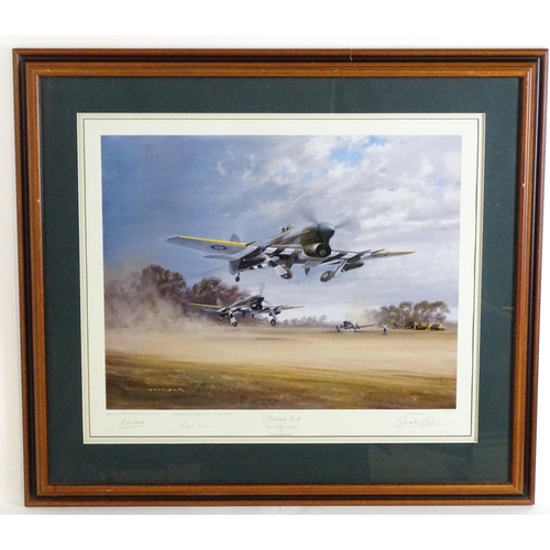 1935 - After Gerald Coulson (b. 1926), Signed limited edition prints, Striking Back Typhoons in Normandy Ju... 