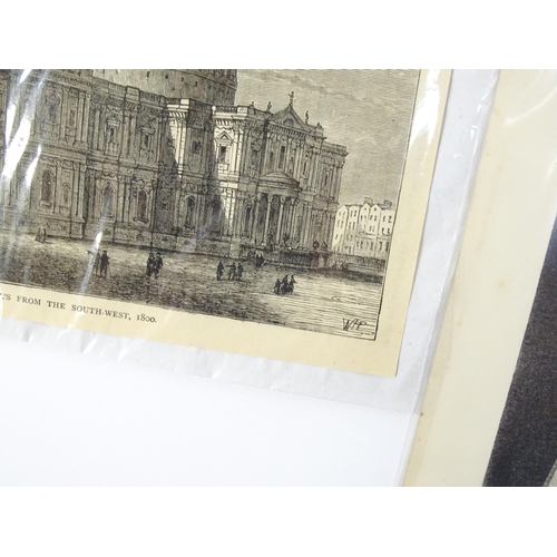 1942 - A quantity of assorted 18thC and later etchings and engravings relating to St Pauls Cathedral to inc... 