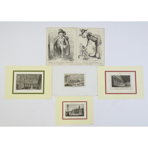 1944 - Six assorted engravings to include three Italian engravings - Basilica di S. Maria Maggiore, after A... 