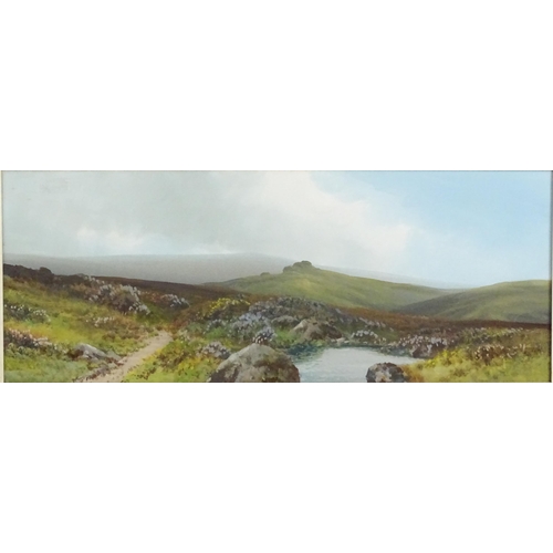 1864 - Reginald Daniel Sherrin (1891-1971), Gouache, A moorland landscape. Signed lower left. Approx. 12