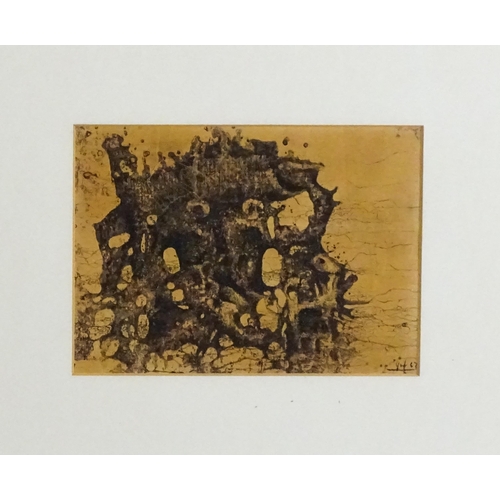 1889 - 20th century, Ink wash, An abstract ink composition. Signed with initials and dated (19)62 lower rig... 