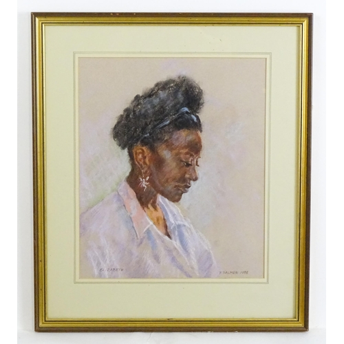 1894 - Frank Palmer, 20th century, Pastel, Elizabeth, A portrait of a young woman. Signed and dated 1996 lo... 