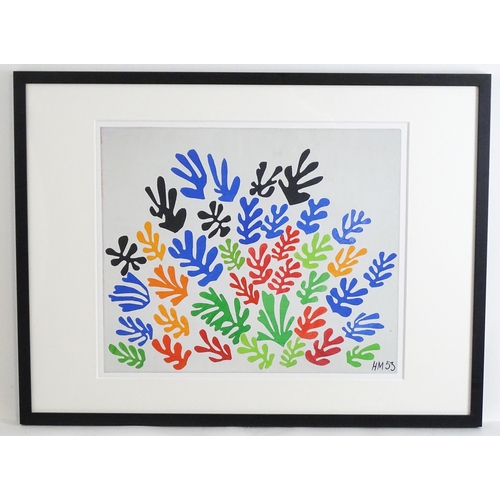 1902 - After Henri Matisse, Colour print, The Sheaf, Cut out design. Approx. 17