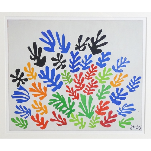 1902 - After Henri Matisse, Colour print, The Sheaf, Cut out design. Approx. 17