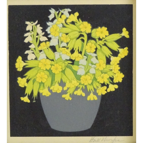 1913 - John Hall Thorpe (1874-1947), Woodcut print, Cowslips. Signed in pencil under. Approx. 7