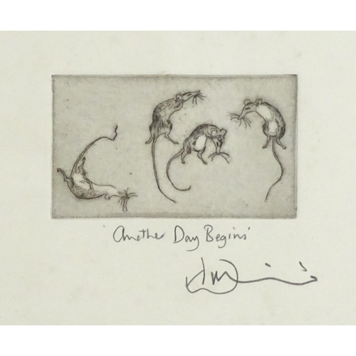 1915 - Julian Williams (b. 1953), Etching, Another Day Begins. Signed and titled in pencil under. Approx. 7... 