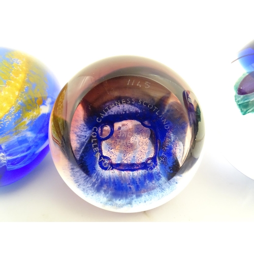 315 - A quantity of Scottish Caithness glass  paperweights to include Jubilee Orchid, Jack in the Box, Flo... 