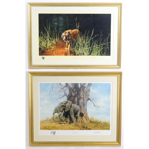 1937 - After David Shepherd (1931-2017), Two signed Limited edition prints, Jungle Gentleman (1535/2000), a... 