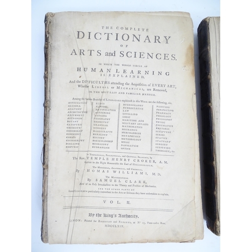 45 - Books: The Dictionary of Art and Sciences, volumes 2 & 3, by Rev. Temple Henry Croker, Thomas Willia... 