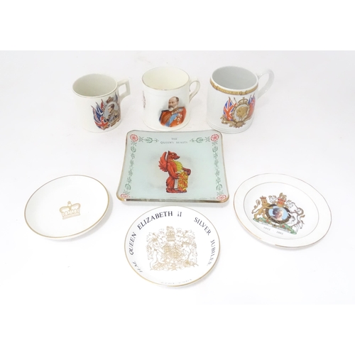 803 - A quantity of royal commemorative ceramics  to include an Edward VIII coronation mug, a mug commemor... 