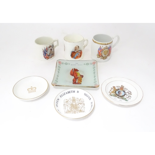 803 - A quantity of royal commemorative ceramics  to include an Edward VIII coronation mug, a mug commemor... 