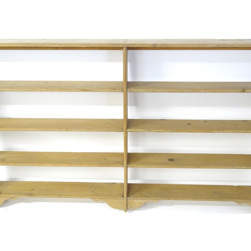 809 - A Victorian pine plate rack. 86