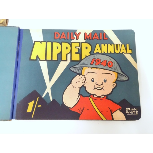 805 - Books: Five Nipper Annuals to include 1937, 1938, 1939, 1940, etc. (5)