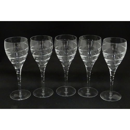 854 - A quantity of assorted glassware to include Dartington Crystal candle holder, Dartington candlelamp,... 