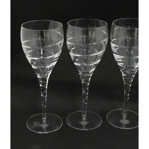 854 - A quantity of assorted glassware to include Dartington Crystal candle holder, Dartington candlelamp,... 